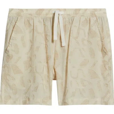 Rizort Fin Drawstring Shorts In Neutral
