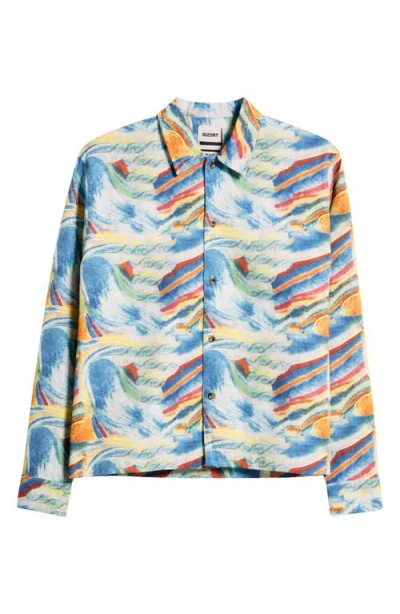 Rizort Art Printed Button-up Shirt Jacket In Multi