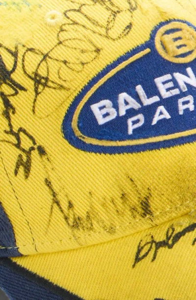 Balenciaga Banana Distressed Cotton Twill Baseball Cap In Multi