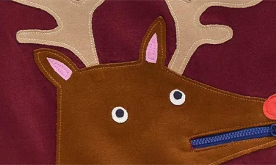 Mini Boden Kids' Zip Appliqué T-shirt In Red