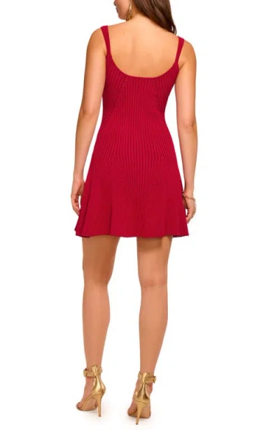 Ramy Brook Lidia Rib Knit A-line Mini Dress In Red