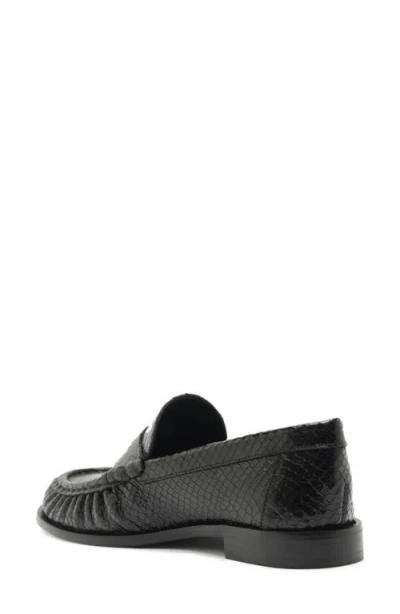 Schutz Snakeskin Tyche Loafer In Black, Women's At Urban Outfitters In Black