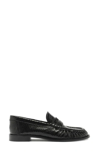 Schutz Snakeskin Tyche Loafer In Black, Women's At Urban Outfitters In Black