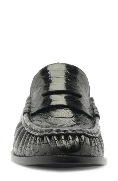 Schutz Snakeskin Tyche Loafer In Black, Women's At Urban Outfitters In Black