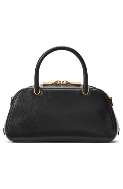 Kate Spade New York Mini Grace Fine Grain Leather Top Handle Bag In Black