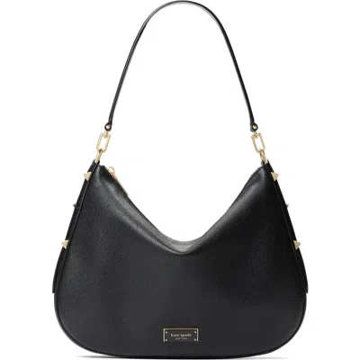Kate Spade New York Large Liv Pebble Leather Hobo Bag In Black
