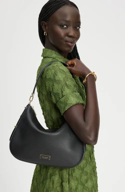 Kate Spade New York Large Liv Pebble Leather Hobo Bag In Black