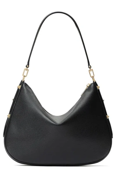 Kate Spade New York Large Liv Pebble Leather Hobo Bag In Black
