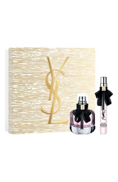 Saint Laurent Mini Mon Paris Eau De Parfum Perfume Duo Gift Set In Pink