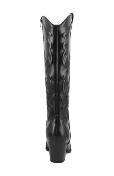 Mia Women's Spenser Pointed Toe Western Style Tall Boots In Black