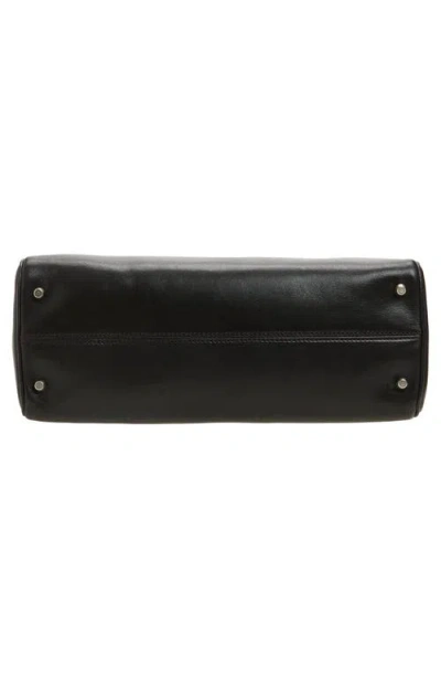 Dolce & Gabbana Black Leather Vittoria Handbag In Black