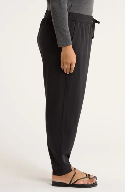 Eileen Fisher Terry Ankle Pants In Black