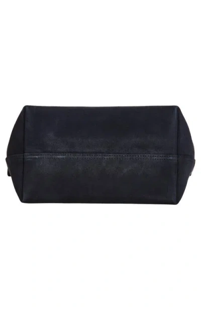 Madewell Essentials Suede Bucket Bag In Purple