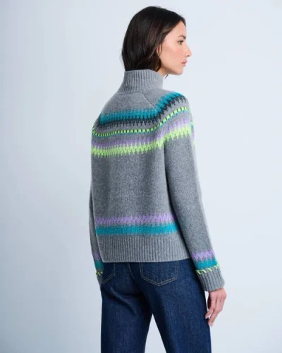 Lisa Todd Fireside Fair Isle Sweater In Gray