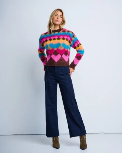 Lisa Todd Bellissima Italian Heart Sweater In Multi