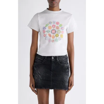 Balenciaga White T-shirt With Logo Prints In White