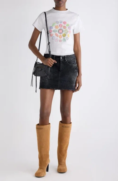 Balenciaga White T-shirt With Logo Prints In White