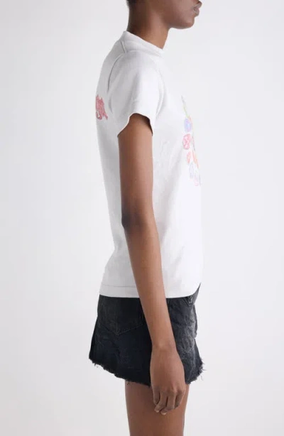 Balenciaga White T-shirt With Logo Prints In White
