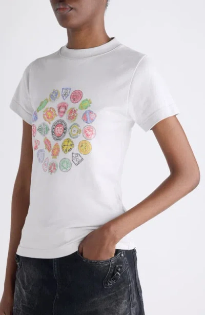 Balenciaga White T-shirt With Logo Prints In White