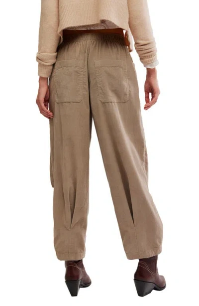 Free People Nice Choice Corduroy Pull-on Pants In Nude