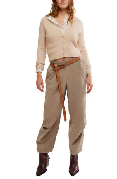 Free People Nice Choice Corduroy Pull-on Pants In Nude
