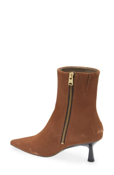 Allsaints Vivian Pointed Toe Bootie In Brown