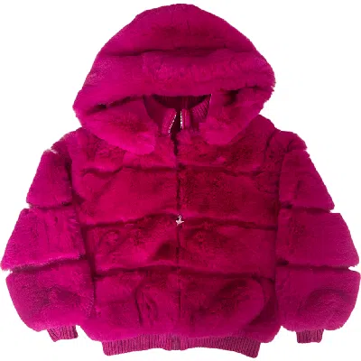Lola + The Boys Raspberry Sorbet Faux Coat In Pink