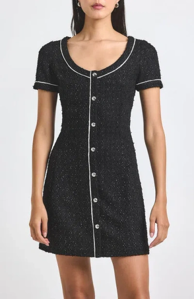 Derek Lam 10 Crosby Ciara Embellished Metallic Tweed Mini Dress In Multi