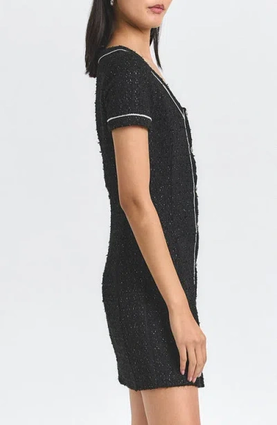 Derek Lam 10 Crosby Ciara Embellished Metallic Tweed Mini Dress In Multi