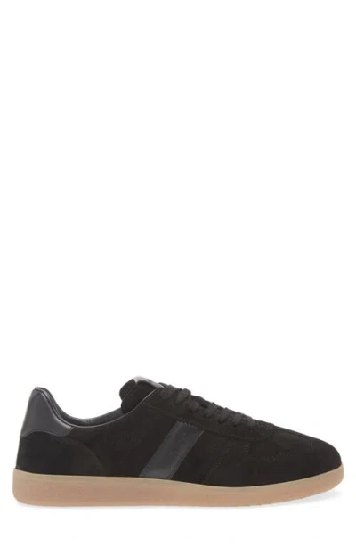 Tom Ford Leather Sneakers With Logo In Black