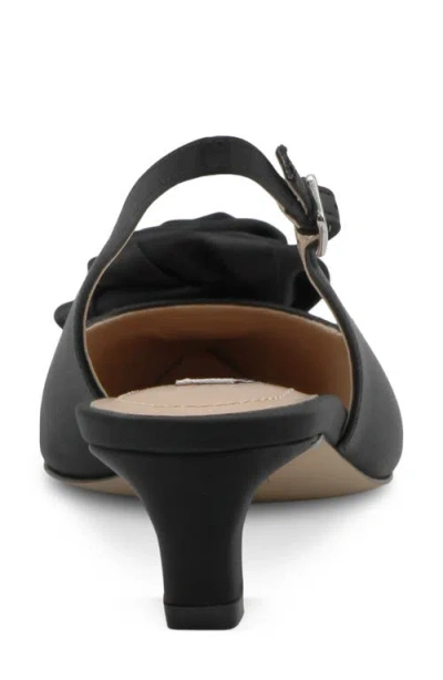Charles David Aleph Slingback Pointed Toe Kitten Heel Pump In Black