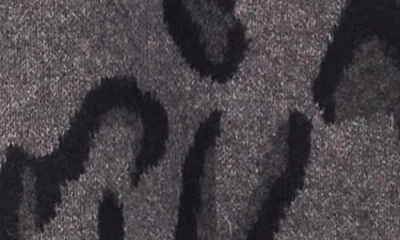 Vince Camuto Open Front Animal Print Cardigan In Gray