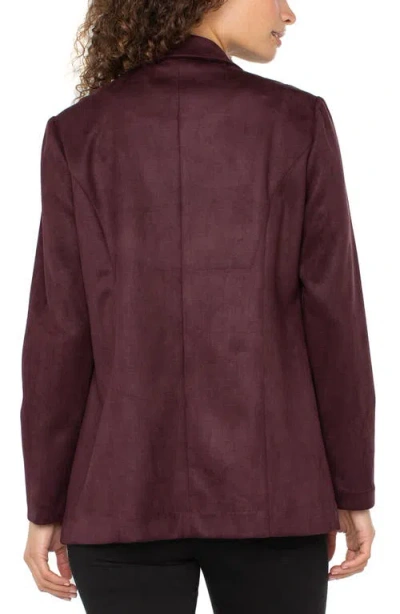 Liverpool Los Angeles Open Front Boyfriend Blazer In Burgundy