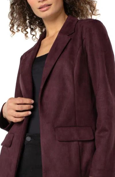 Liverpool Los Angeles Open Front Boyfriend Blazer In Burgundy