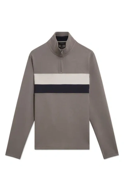 Ted Baker Viktoro T Stitch Contrast Panel Half Zip Top In Multi