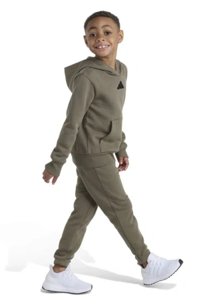 Adidas Originals Adidas Kids' Fleece Hoodie & Sweatpants Set In Gray