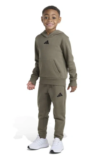 Adidas Originals Adidas Kids' Fleece Hoodie & Sweatpants Set In Gray