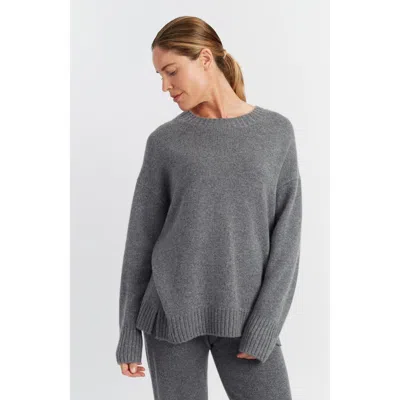 Chinti & Parker Pure Cashmere Crew Neck Sweater In Gray