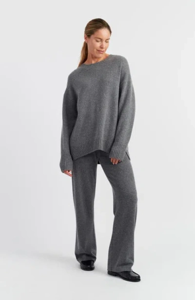 Chinti & Parker Pure Cashmere Crew Neck Sweater In Gray