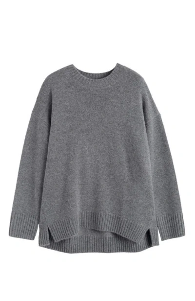 Chinti & Parker Pure Cashmere Crew Neck Sweater In Gray