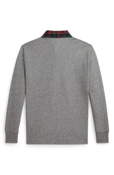 Polo Ralph Lauren Boys 8-20 Plaid Rugby Polo Shirt In Gray