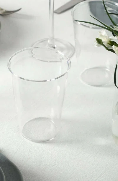 Stone Lain Baskerville Stoneware 16-piece Dinnerware Set, Includes Glassware In White