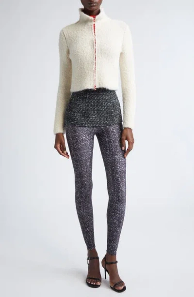 Diesel Cropped Blazer With Contrast Collar And Long Sleeves In Multi