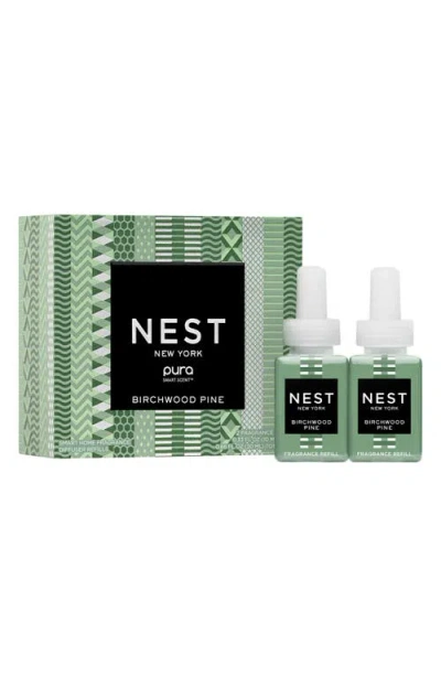 Nest New York X  Birchwood Pine 2-pack Smart Fragrance Diffuser Refills In Transparent