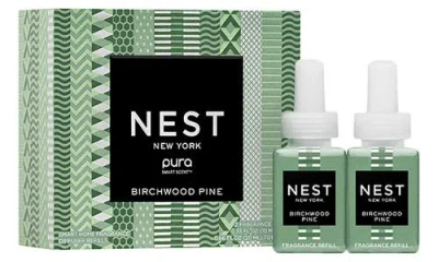 Nest New York X  Birchwood Pine 2-pack Smart Fragrance Diffuser Refills In Transparent