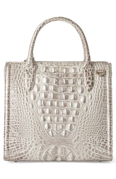 Brahmin Caroline Melbourne Embossed Leather Satchel Bag In Neutral
