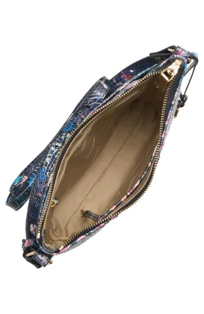 Brahmin Katie Croc Embossed Leather Crossbody Bag In Blue