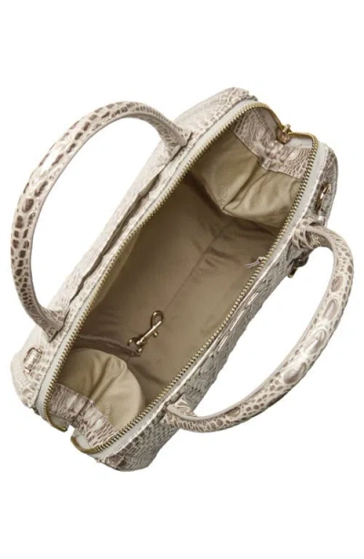 Brahmin Caroline Melbourne Embossed Leather Satchel Bag In Neutral