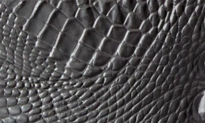 Brahmin Aliza Croc Embossed Leather Tote In Black