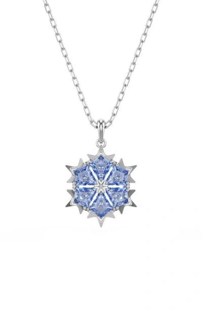 Swarovski Magic Snowflake Rhodium Plated Earrings And Necklace Set In Multi